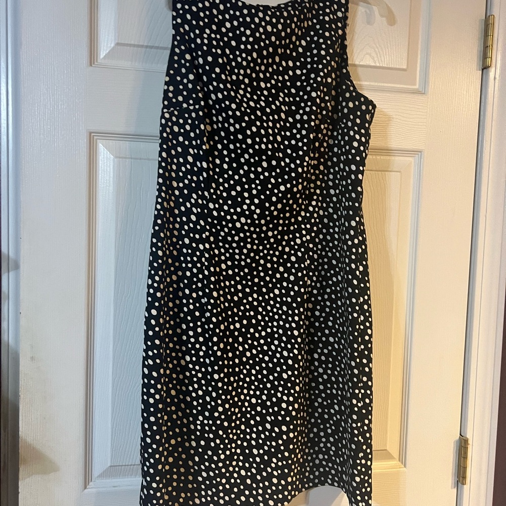 AB Studio Black and White Polka Dot Mini Dress